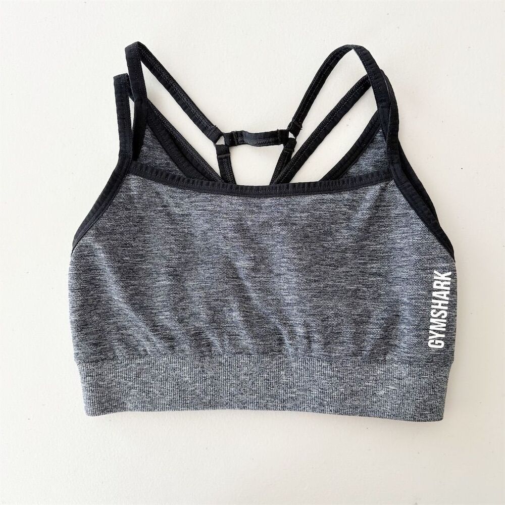 Gymshark Adapt Marl Seamless Sports Bra Size XS Gray‎ Medium Support Athleisure
